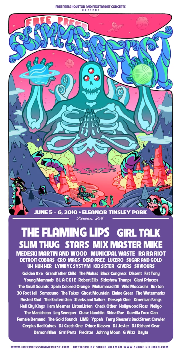 Free Press Summer Fest: Shane Hillman’s 2010 poster