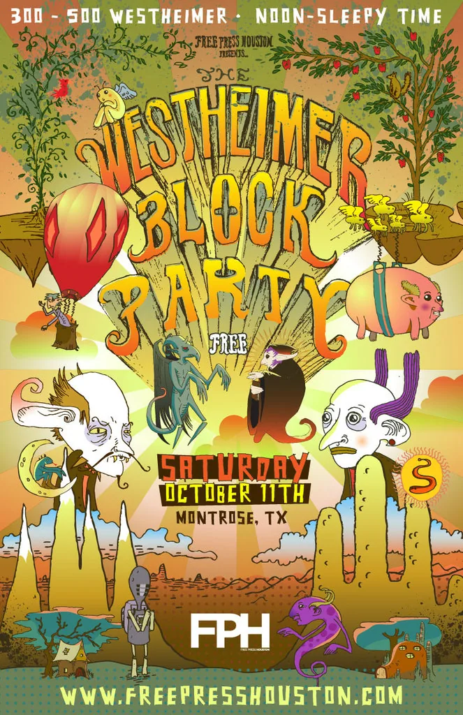 Westheimer Block Party: the fall 2008 poster