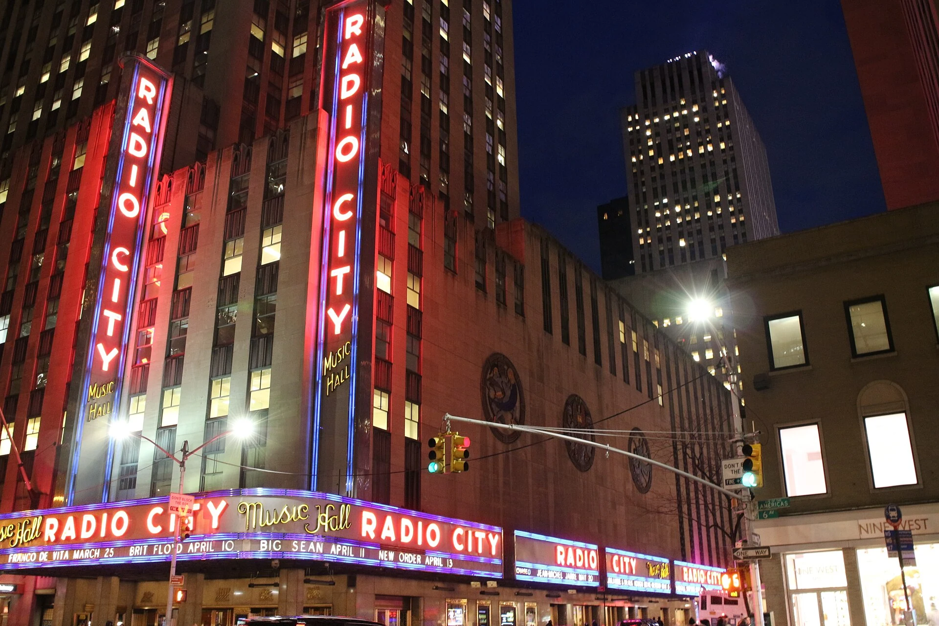 Exterior of Radio City Music Hall.
