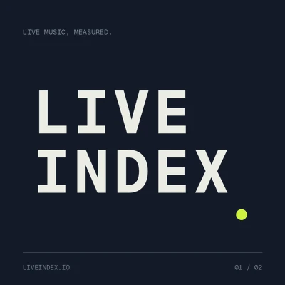 Live Index logo transforming into live-music data