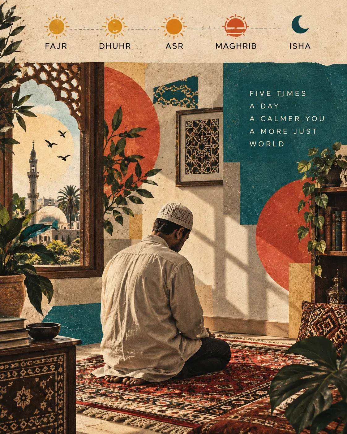 Published source image accompanying Why Muslims Pray Five Times a Day—and What You Are Seeing When They Do.
