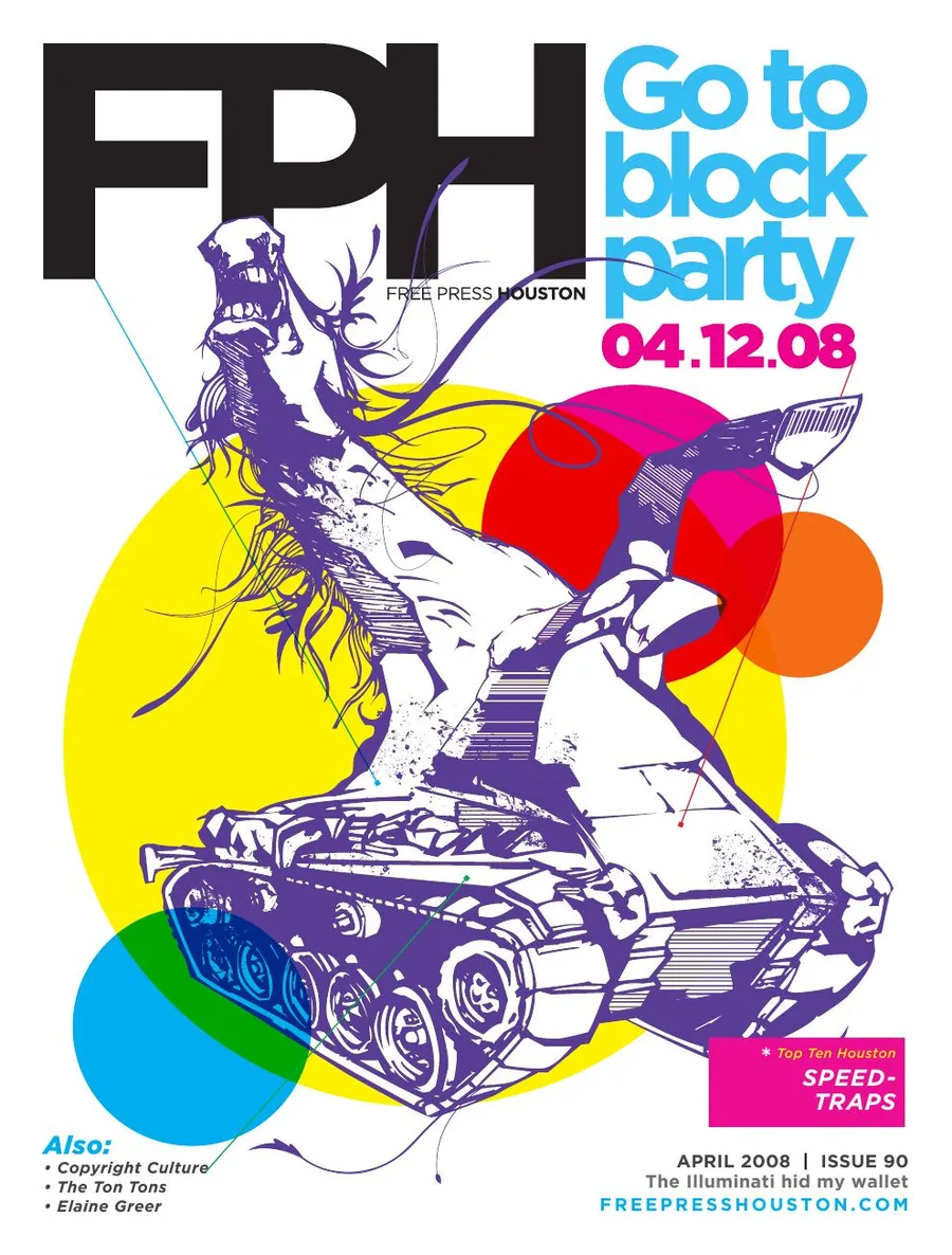 Free Press Houston cover, April 2008, Issue 90