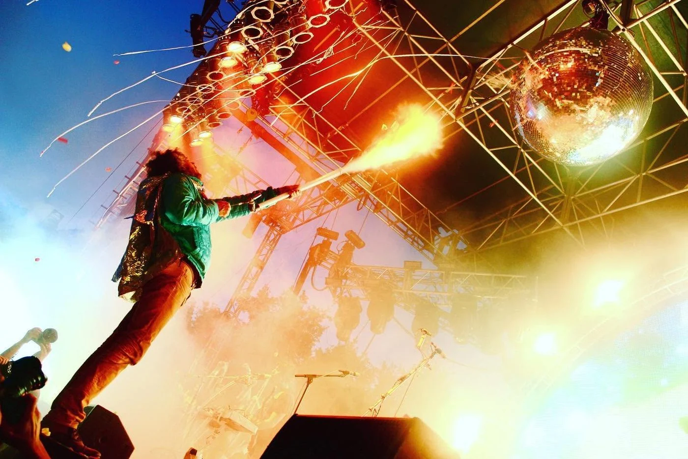 Festival stage in light