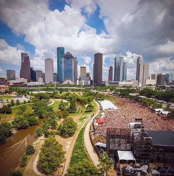 Houston festival grounds — aerial view