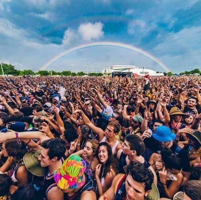 Hands above the crowd